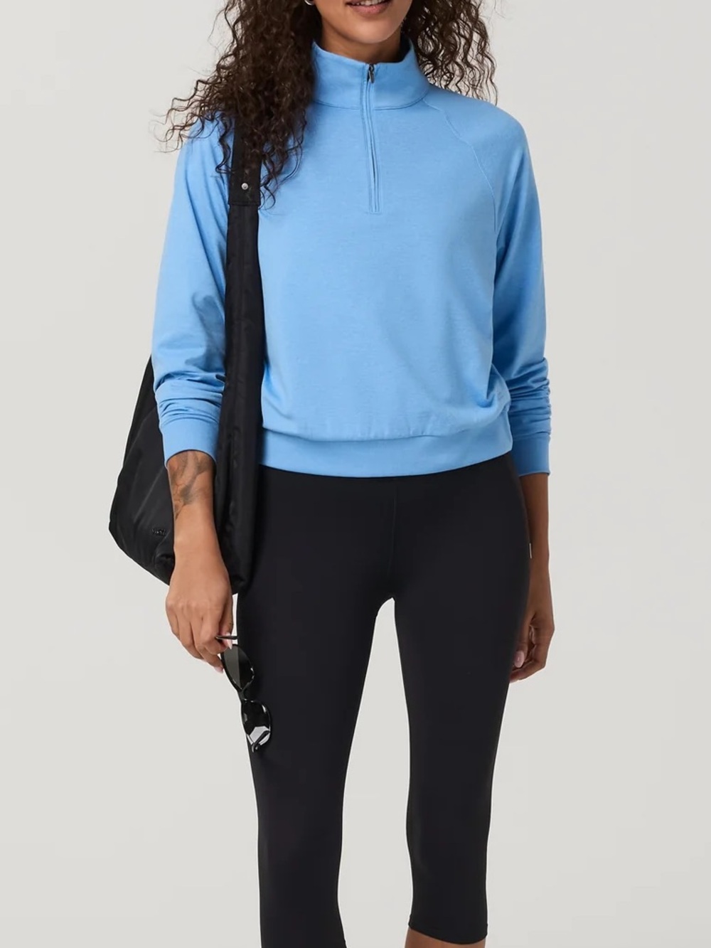 NWT Vuori Halo Half Zip in Oasis Blue Heather - Picture 6 of 9